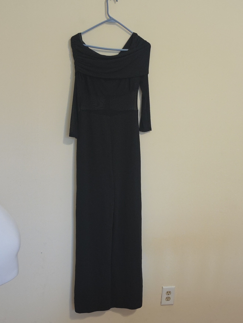 Lulu's Black Off-Shoulder Jumpsuit